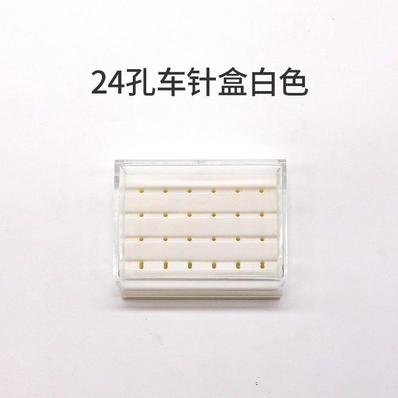Dental 24-hole high-speed car needle box, dental oral material preparation tooth car needle square box, plastic car needle placement box