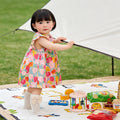 new summer tulip flutter sleeve girls' dress - stylish vest-style princess dress, lightweight summer wear