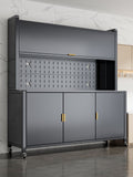 Kitchen storage rack floor-standing multi-layer thickened sideboard multi-functional wall-mounted integrated storage cabinet for home dust-proof cabinet