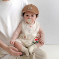 Summer lightweight sleeveless baby romper - newborn bodysuit, cartoon crawling suit for boys and girls