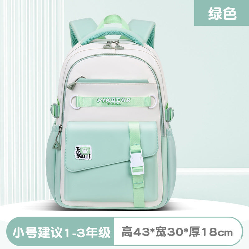 2025 schoolbag junior high school girls water-repellent nylon oxford cloth ultra-light spine-protecting backpack junior high school schoolbag