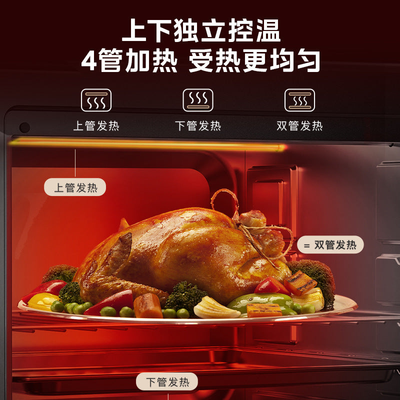 Midea 40l multi-function electric oven - independent temperature control, mechanical operation, four-tier baking, model mg38cb-aa