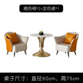 Two chairs [orange] + 60 negotiation table [color can be changed]