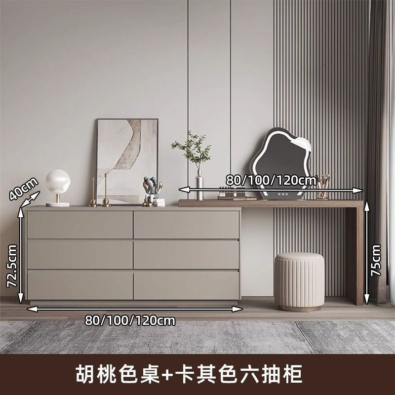 Solid wood dressing table cream style chest of drawers for home bedroom modern casualnew arrival dressing table all-in-one dressing table