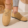 Export  new arrivalflats cross-border plus size soft bottom hand-stitched casual women's slip-on loafers wholesale
