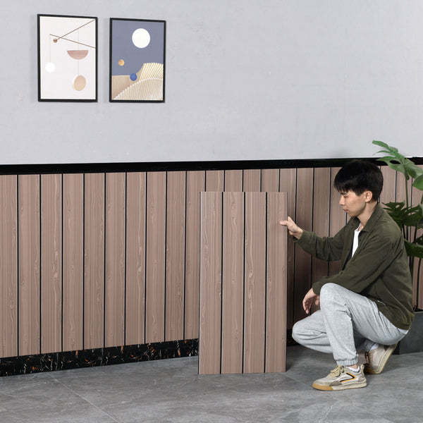 Wood grain grille panel, wall board, wallpaper, self-adhesive waterproof and moisture-proof wall skirt, wall surrounding tile sticker, aluminum-plastic panel decorative sticker