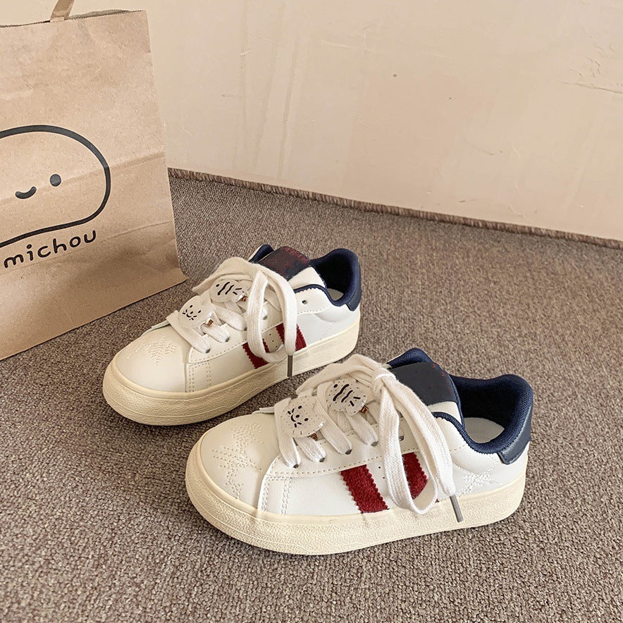 Women's white sneakers - new spring/summer 2026 collection: versatile, student-friendly, casual platform sneakers - lightweight, height-increasing trainers