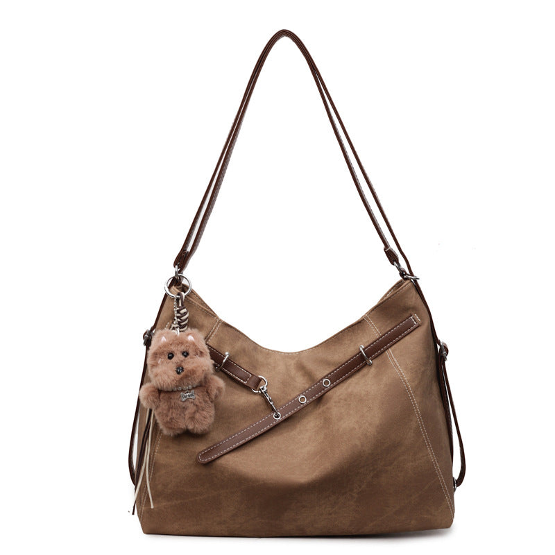 2025 new autumn/winter large capacity shoulder bag, crossbody, casual tote bag - niche design, high quality, versatile backpack