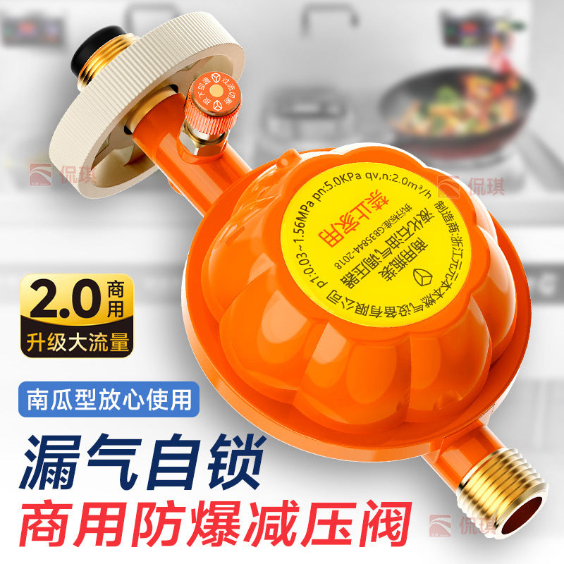 One piece of national standard 2.0L commercial gas pressure reducing valve explosion-proof liquefied gas commercial fire stove low pressure valve gas