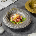 Luxury dining table dessert high-end unique ceramic bowl textured ceramic polka dot straw hat bowl fruit salad bowl