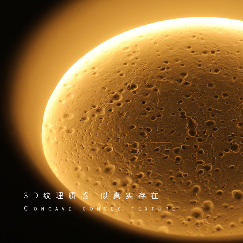 Three pine concealed moon plaster lamp embedded LED creative bedroom living room background wall decorative mural wall lamp