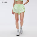 High-waisted women's yoga shorts - summer edition: side drawstring, loose fit, slimming, perfect for running, training, and fitness (d26069)