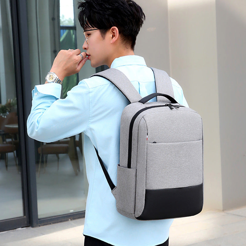 Backpack waterproof and wear-resistant 15.6 inch business leisure computer backpack student backpack schoolbag can be printed with logo.