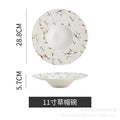 Nordic creative high-end western dinner plate pasta plate hotel restaurant upscale dessert pastry pasta presentation plate