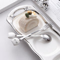 Cute cartoon stainless steel ceramic spoon ice cream scoop soup spoon wholesale fruit fork spoon high-value mixing spoon