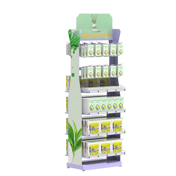 Supermarket daily necessities display rack Double-sided metal shelves Daily necessities skin care products display rack Special display rack for shopping malls