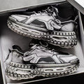 Winter men's new breathable mesh teenager sports shoes men's trendy versatile tire sole chunky dad shoes