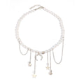 Pearl sweater chain wholesale fashion cross-border sense of design tassel necklace women's star moon light luxury choker necklace