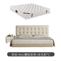 Waffle grids italian normcore genuine leather suspended bed popular cream style white soft bag classy master bedroom wedding bed
