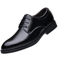 British style pointed-toe men's leather dress shoes - casual, trendy, formal, lace-up, korean style, wedding shoes - dropshipping available