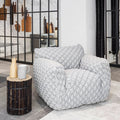 Influencer designer blue fatty sofa chair - living room, balcony, single fabric sofa - italian minimalist lazy casual chair