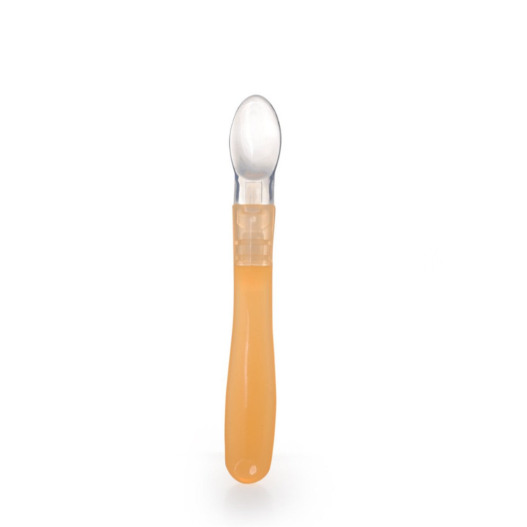Factory direct sales baby silicone soft head spoon baby eating spoon baby feeding tableware nude