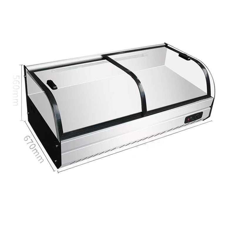 Desktop refrigerated display cabinet tricycle movable stall refrigerator ladder ice table night market barbecue fried skewers cooked food preservation
