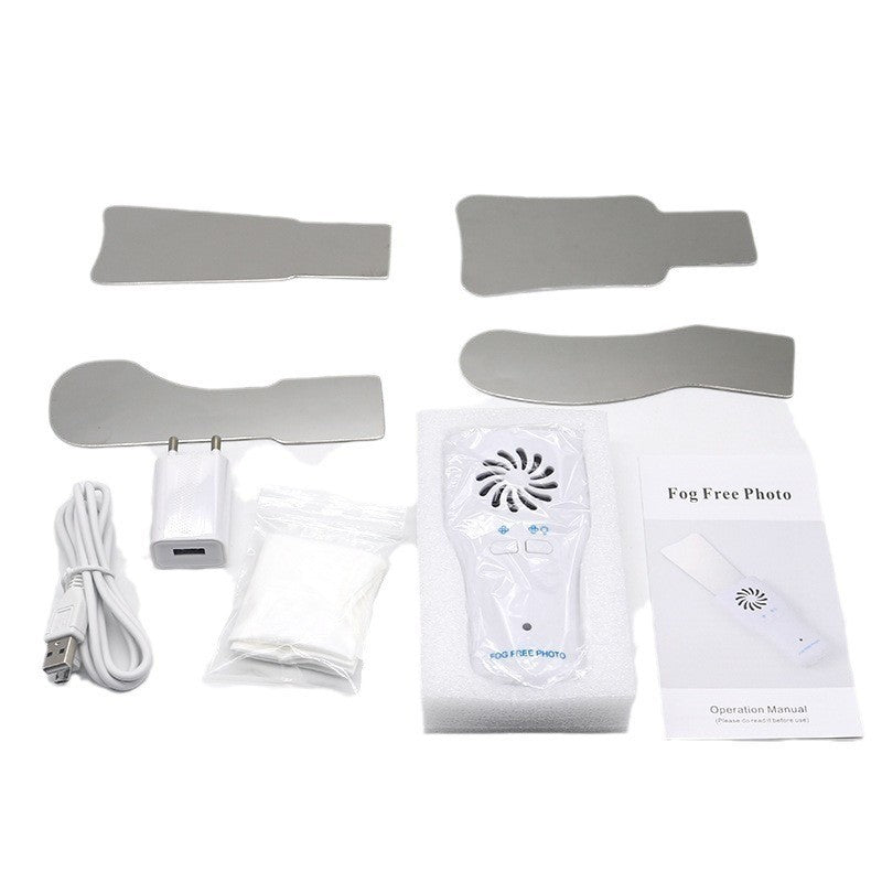 Dental camera reflector with lamp Anti-fog mirror Stainless steel reflector Oral mirror Photography Endoscope camera plate