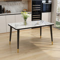 Nordic light luxury dining table and chair set, minimalist dining table for home, small apartment dining table, rectangular dining table for 4 or 6 people