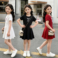 Girls' summer dress - new  collection - elementary school butterfly knot skirt - cute girl's dress - trendy casual style