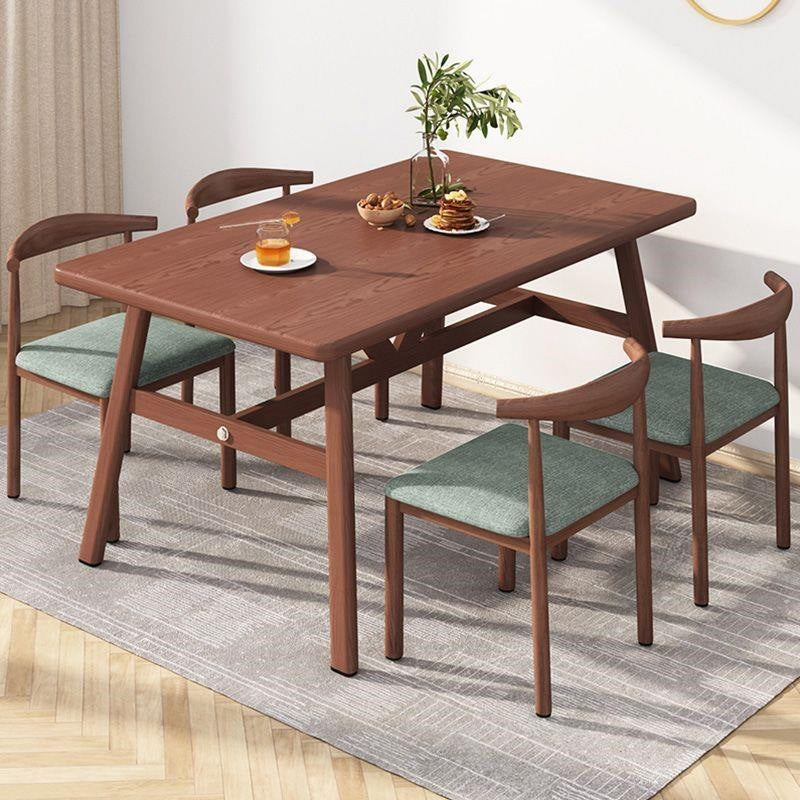 Dining table small apartment for home modern casual dining table and chairs commercial fast food restaurant table and chairs combination dining table rectangular table