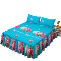Bed skirt, bedspread, three-piece simmons protective cover, double bedspread, small lace bed cover, printing bed skirt 1.8 bed 2.0