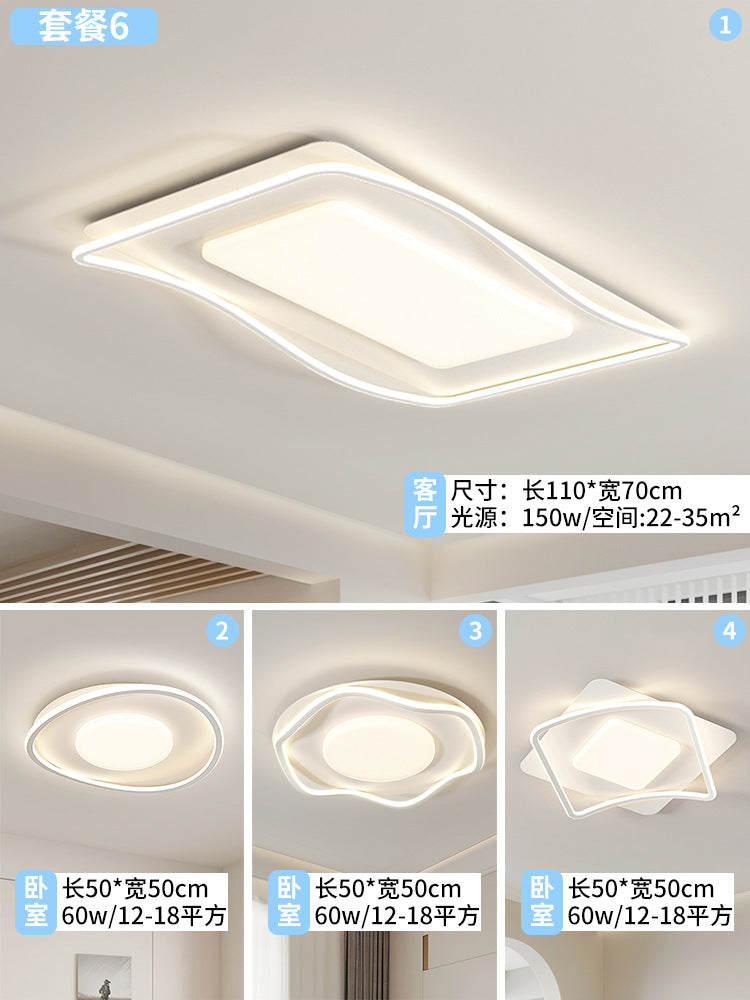 Zhongshan Lighting Factory Direct Sales Living Room Main Light Whole House Package Intelligent Voice Home Improvement Round Room Bedroom Ceiling Light