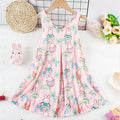 Ojitu girls' dress  new summer collection v-neck sleeveless dress - stylish girl's milk silk dress
