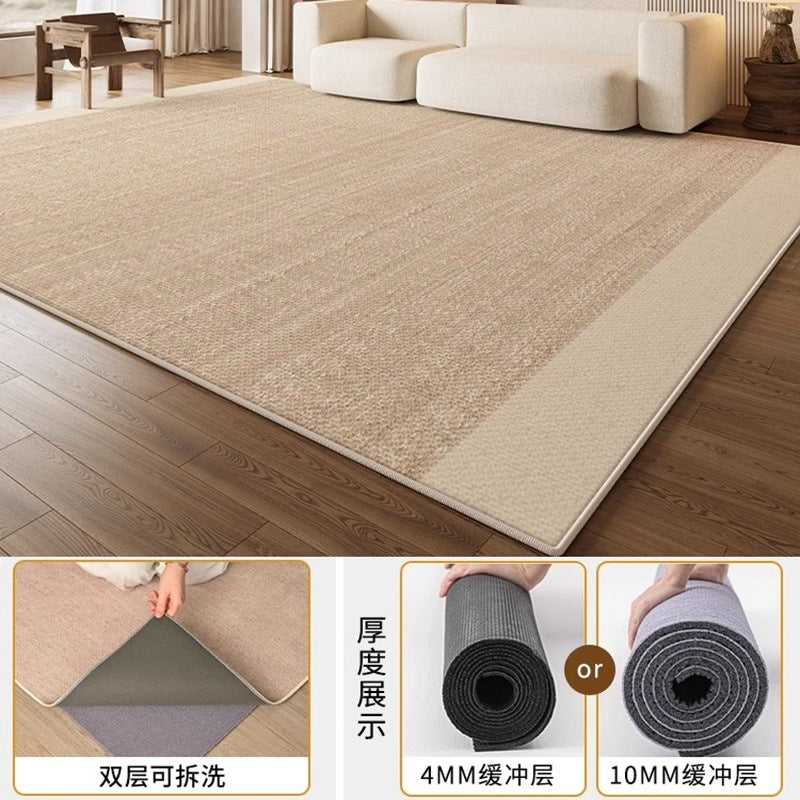 Machine washable carpet new arrival living room double layer detachable washable pure color sofa bedroom chenille for home floor mat