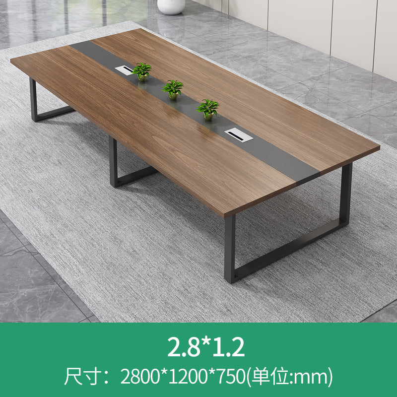 Conference table long rectangular meeting room office desk and chair set minimalist modern office desk panel office furniture