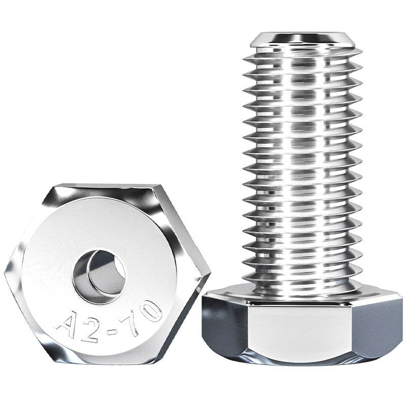 304 stainless steel outer hexagonal hollow screw hollow bolt threading through hole mask machine lamp accessories Daquan