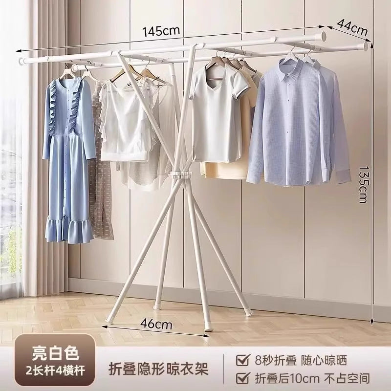 Clothes drying rack indoor for homefloor standing foldable does not take up space bedroom clothes hanger small apartment balcony clothes drying clothes