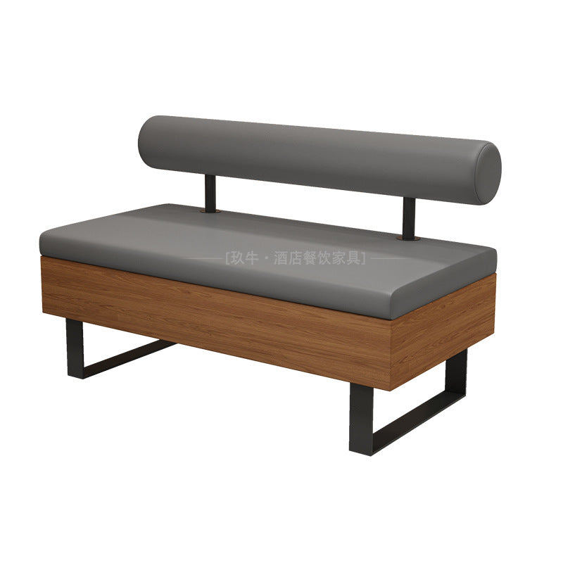 Cafe Solid wood high stool Table and chair combination Simple restaurant Convenience store Table and chair Bar Clear bar Backrest high chair