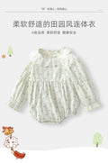 Infant and toddler autumn clothing, class a bodysuits, newborn long-sleeved rompers, baby girl outdoor crawling suits for spring and autumn