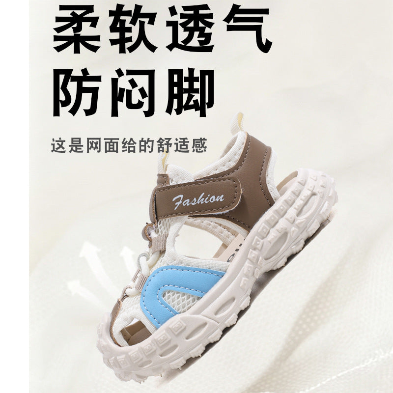 summer new arrivals: boys' closed-toe anti-kick beach shoes & korean-style trendy girls' athletic sandals