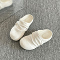 Thick sole hidden heel slip-on pleated birkenstock shoes toe-cap half slippers women's outwear 2026new arrival spring and summer sandals