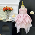 summer girls' dress - petal hem floral fairy princess sundress - super cute princess dress - clearance sale on limited sizes