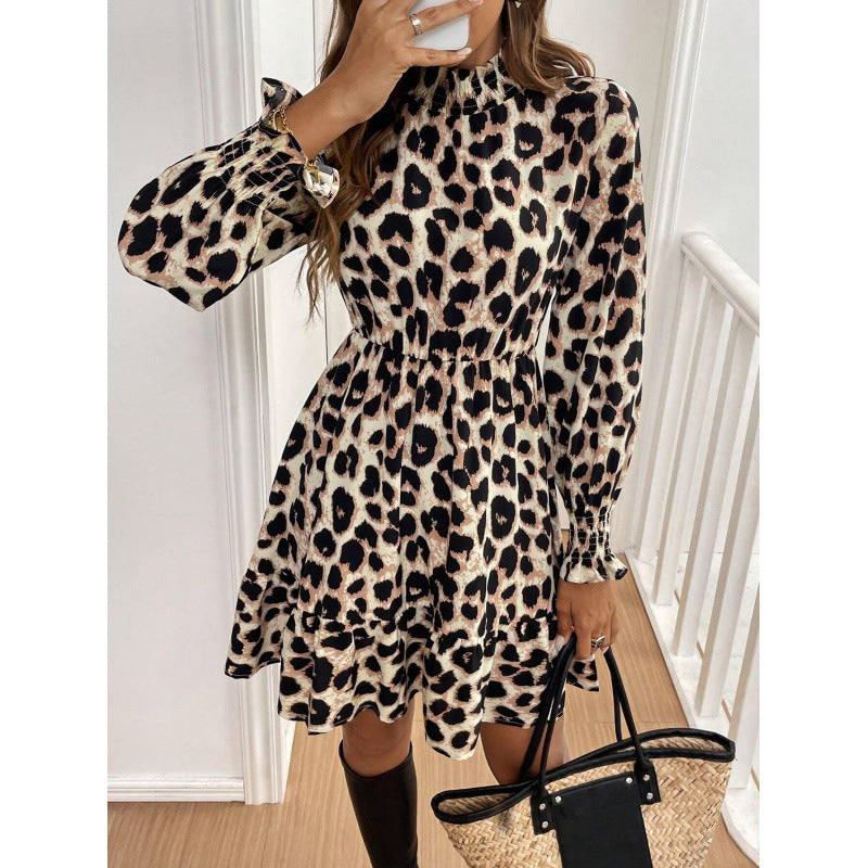 summer european and american cross-border trade style long-sleeved dress