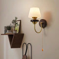 French wall lamp, medieval bedside, living room, retro bedroom bedside lamp, american aisle, solid wood corridor background wall lamp