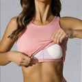 Amazon cross-border high collar yoga vest women's running bubble wrap breast reduction sports intimates with breast pads fitness bra