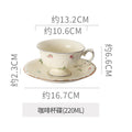European-style stylish palace style ceramic coffee cup and saucer floral afternoon tea cup teapot milk pot sugar pot stylish combination