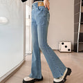 Custom girls' spring denim jeans - spring/autumn styles for mid-to-large children - girls' flare pants - trendy trousers - spring kids' pants