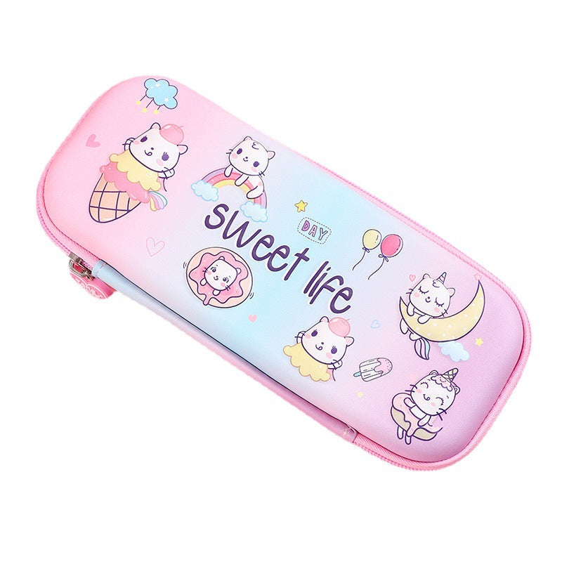 School season pencil bag ins wind niche large-capacity stationery bag high value primary school student stationery box 3D pencil case wholesale