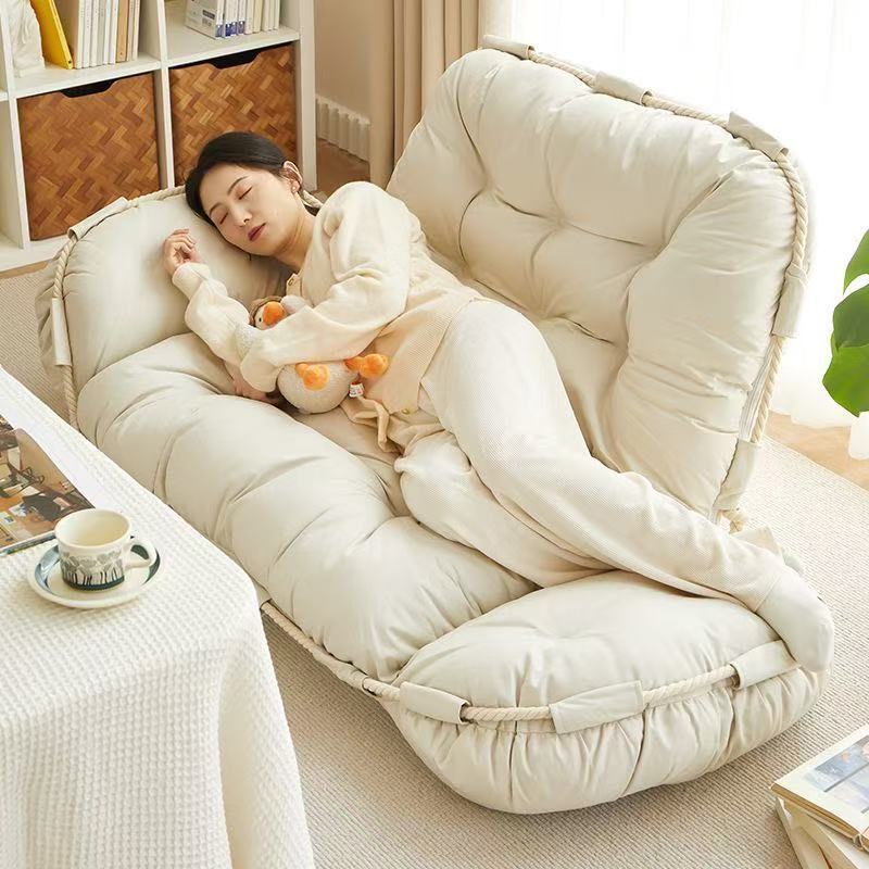 Lazy sofa can sleep foldable bedroom sofa bed dual-purpose double by can lie down and sleep cushion pregnant pillow small apartment